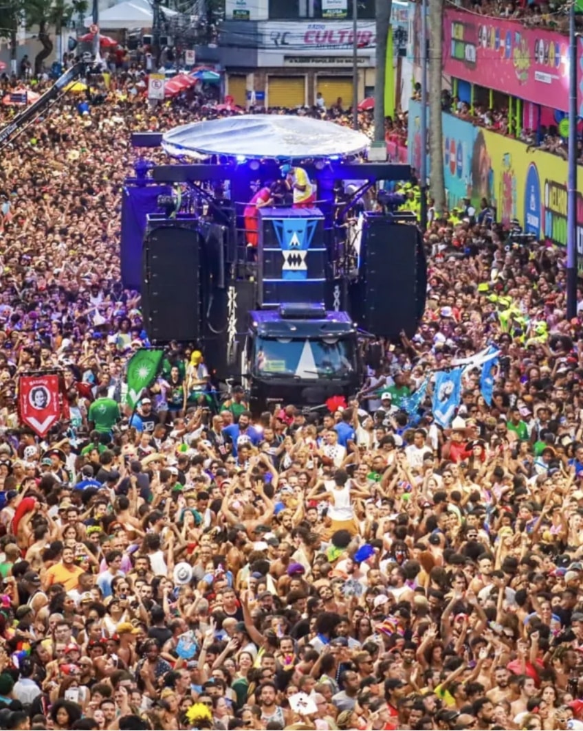 The Bahian carnival in Salvador Brazil.